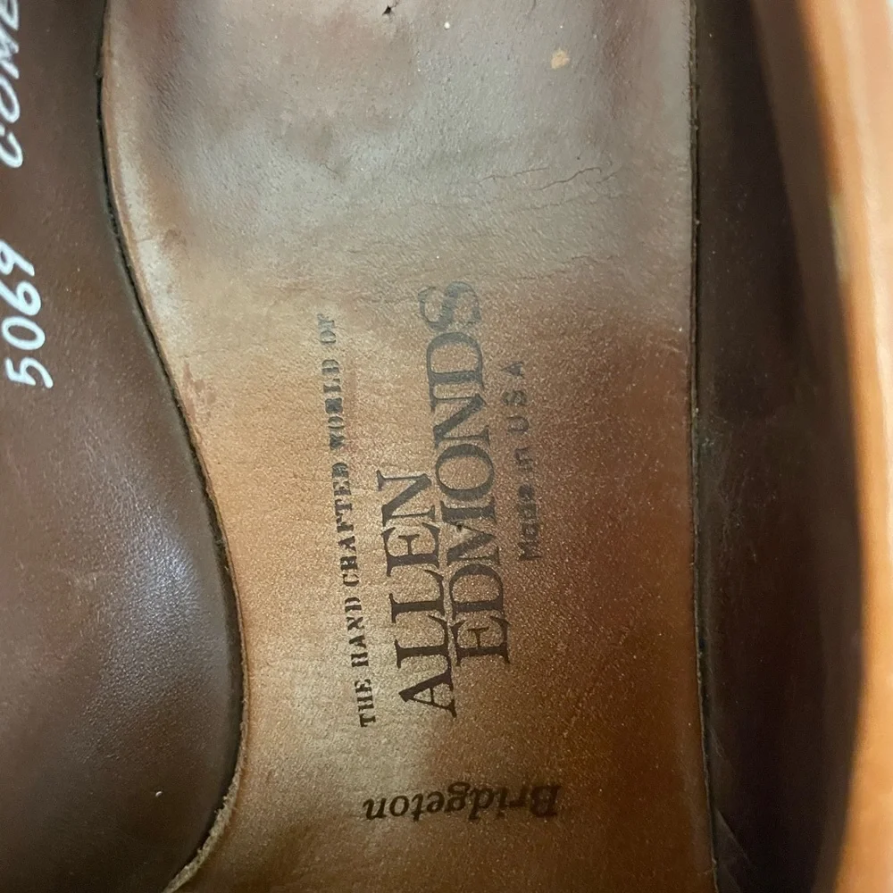 ALLEN EDMONDS Made In USA‎ Bridgeton Tassel Kiltie Loafer in Brown Size 8 C